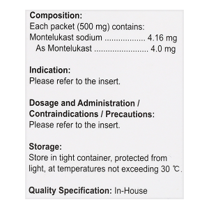 Thuốc cốm Curost Granules 4mg trị hen phế quản (30 gói x 0.5g)