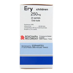 Thuốc bột Ery Children 250mg trị nhiễm khuẩn (24 gói x 2.375g)