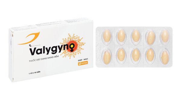 Viên đặt Valygyno trị viêm nhiễm phụ khoa (1 vỉ x 10 viên)