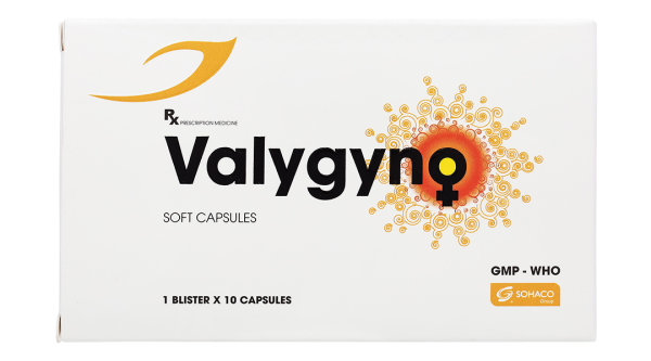 Viên đặt Valygyno trị viêm nhiễm phụ khoa (1 vỉ x 10 viên)