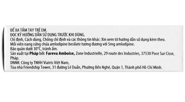 Amlor 5mg trị tăng huyết áp, bệnh mạch vành, đau thắt ngực (3 vỉ x 10 viên)