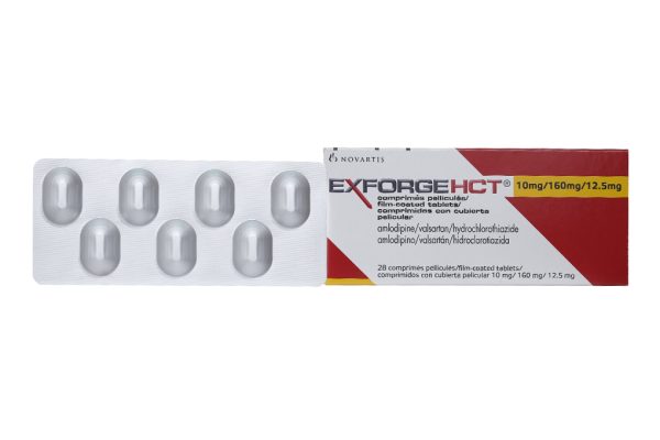 Exforge HCT 10mg/160mg/12.5mg trị tăng huyết áp (4 vỉ x 7 viên)