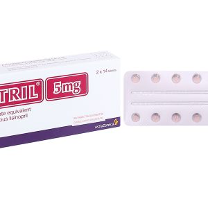 Zestril 5mg trị tăng huyết áp, suy tim (2 vỉ x 14 viên)