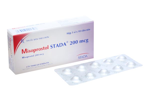 Misoprostol Stada 200mcg trị viêm loét dạ dày (3 vỉ x 10 viên)