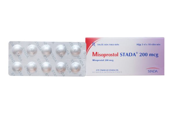 Misoprostol Stada 200mcg trị viêm loét dạ dày (3 vỉ x 10 viên)