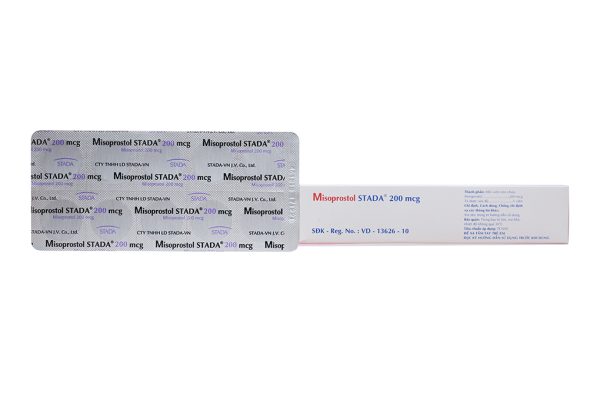 Misoprostol Stada 200mcg trị viêm loét dạ dày (3 vỉ x 10 viên)
