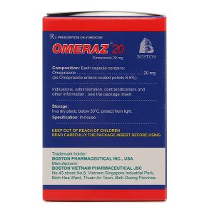Omeraz 20 phòng và trị tái phát loét dạ dày, tá tràng lọ 28 viên