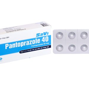 SaVi Pantoprazole 40 trị trào ngược dạ dày, thực quản (2 vỉ x 10 viên)