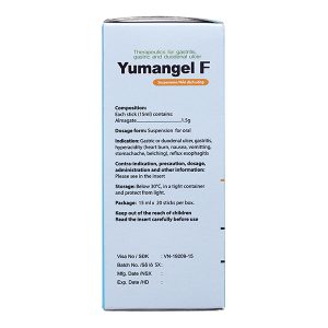 Hỗn dịch uống Yumangel F 1.5g trị viêm loét dạ dày, tá tràng (20 gói x 15ml)