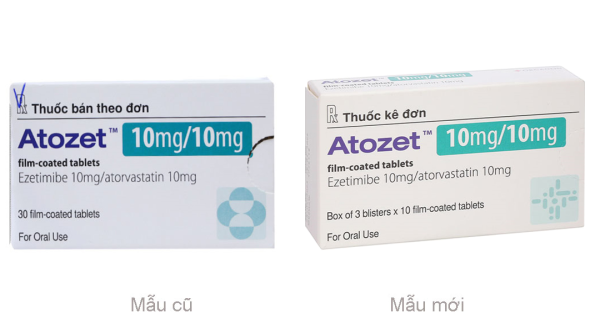 Atozet 10mg/10mg phòng ngừa các bệnh tim mạch (3 vỉ x 10 viên)