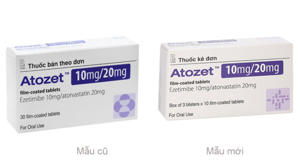Atozet 10mg/20mg phòng ngừa các bệnh tim mạch (3 vỉ x 10 viên)