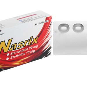 Nasrix 20/10mg trị rối loạn mỡ máu (4 vỉ x 7 viên)