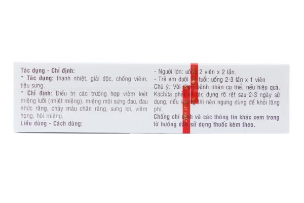 Kachita Nhất Nhất trị nhiệt miệng, viêm họng (2 vỉ x 10 viên)