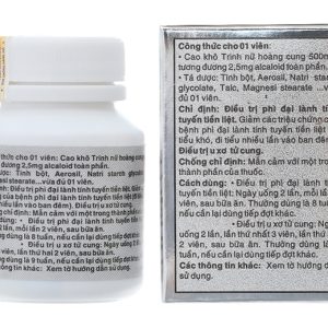 Crila Forte trị phì đại tuyến tiền liệt, u xơ tử cung chai 20 viên