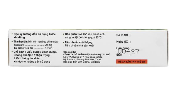 Casilas 20mg trị rối loạn cương dương (2 vỉ x 2 viên)