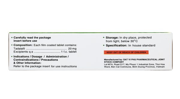 Casilas 20mg trị rối loạn cương dương (2 vỉ x 2 viên)