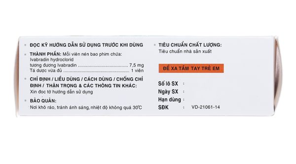 Nisten-F 7.5mg trị đau thắt ngực, bệnh mạch vành (4 vỉ x 7 viên)