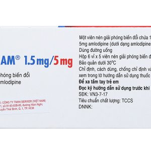 Natrixam 1.5mg/5mg trị tăng huyết áp (6 vỉ x 5 viên)