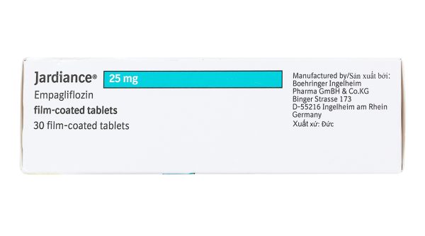 Jardiance 25mg điều trị đái tháo đường tuýp 2, suy tim (3 vỉ x 10 viên)