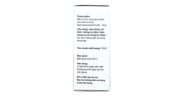 Dung dịch nhỏ mắt Tearbalance 0.1% trị tổn thương biểu mô giác mạc lọ 5ml