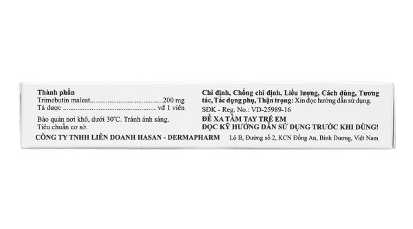 Hasanbin 200 trị rối loạn đường tiêu hóa (3 vỉ x 10 viên)