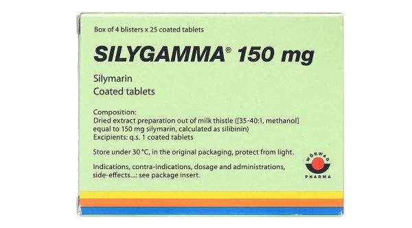 Silygamma 150mg hỗ trợ trị các bệnh lý về gan (4 vỉ x 25 viên)
