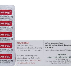 Viên nhai Ulcersep 262.5mg giảm khó chịu dạ dày, buồn nôn (10 vỉ x 10 viên)