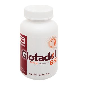 Glotadol 650 hạ sốt, giảm đau từ nhẹ đến vừa chai 200 viên