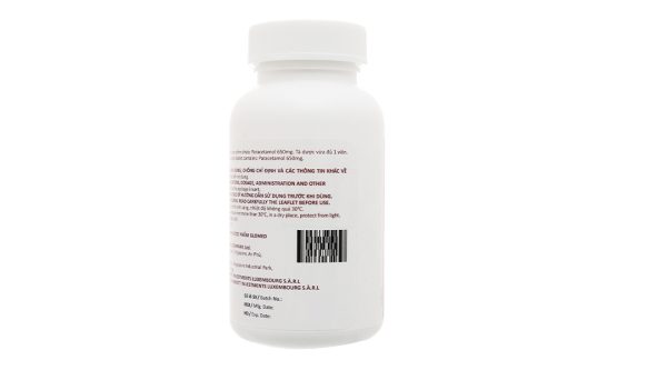 Glotadol 650 hạ sốt, giảm đau từ nhẹ đến vừa chai 200 viên