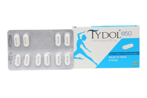 Tydol 650 hạ sốt, giảm đau từ nhẹ đến trung bình (10 vỉ x 10 viên)