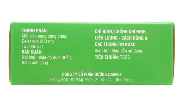 Beroxib 200mg giảm đau, kháng viêm xương khớp (3 vỉ x 10 viên)
