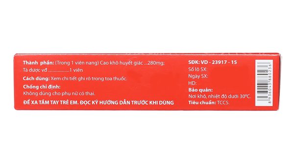 Long Huyết P/H trị sưng đau, bầm tím (2 vỉ x 12 viên)