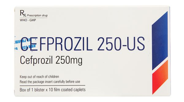 Cefprozil 250-US trị nhiễm khuẩn (1 vỉ x 10 viên)