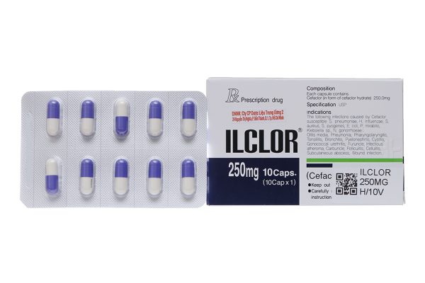 ILclor 250mg trị nhiễm khuẩn (1 vỉ x 10 viên)
