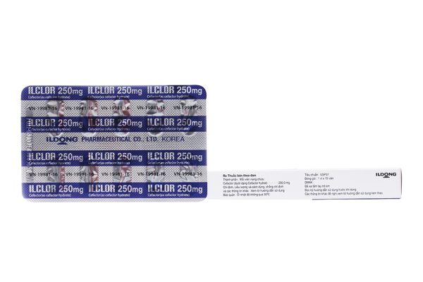ILclor 250mg trị nhiễm khuẩn (1 vỉ x 10 viên)