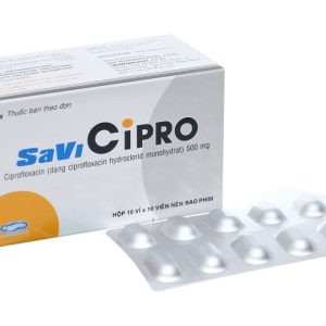 SaviCipro 500mg trị nhiễm khuẩn (10 vỉ x 10 viên)