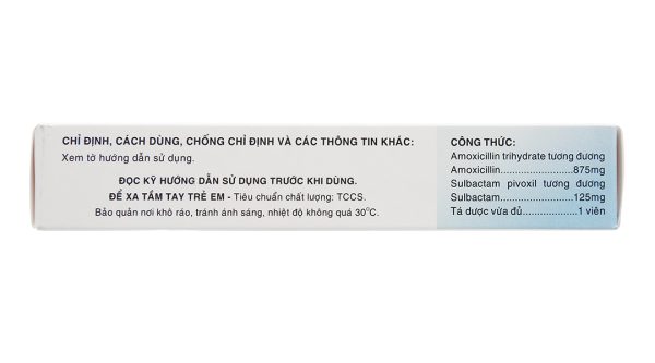 Sumakin 1g trị nhiễm khuẩn (2 vỉ x 7 viên)