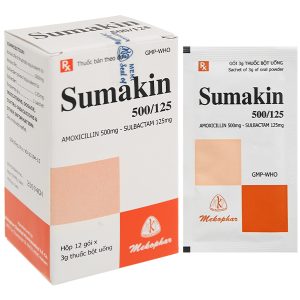 Thuốc bột Sumakin 500/125 trị nhiễm khuẩn (12 gói x 3g)