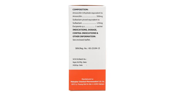Thuốc bột Sumakin 500/125 trị nhiễm khuẩn (12 gói x 3g)