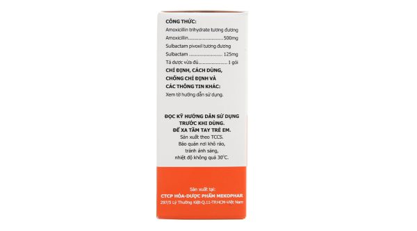 Thuốc bột Sumakin 500/125 trị nhiễm khuẩn (12 gói x 3g)