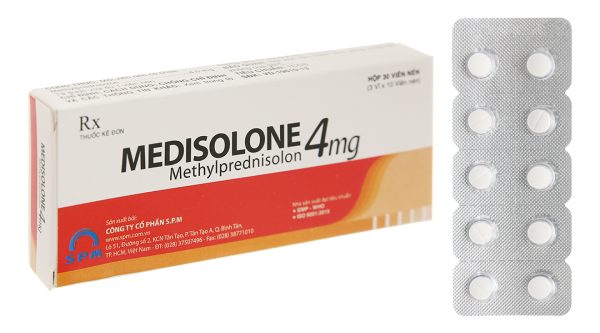 Medisolone 4mg thuốc chống viêm (3 vỉ x 10 viên)