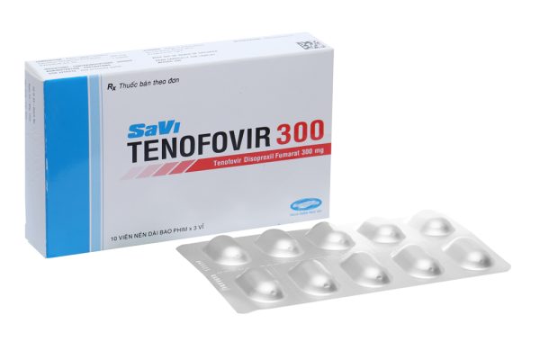 Savi Tenofovir 300 phối hợp trị HIV, viêm gan B mạn tính (3 vỉ x 10 viên)