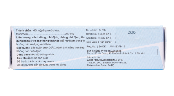 Thuốc mỡ bôi da Bactronil 2.0% trị nhiễm khuẩn da tuýp 5g
