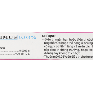 Thuốc mỡ bôi da Immulimus 0.03% trị eczema tuýp 10g