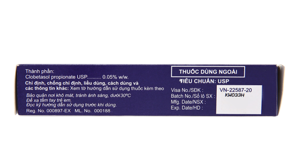 Thuốc mỡ Clobetsonate 0.05% trị vẩy nến, chàm tuýp 15g