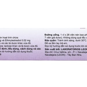 Rosepire 3mg/0.02mg thuốc tránh thai hằng ngày (1 vỉ x 28 viên)