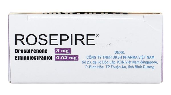 Rosepire 3mg/0.02mg thuốc tránh thai hằng ngày (1 vỉ x 28 viên)