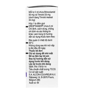 Hỗn dịch nhỏ mắt Azarga trị tăng nhãn áp lọ 5ml