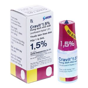 Dung dịch nhỏ mắt Cravit 1.5% trị nhiễm khuẩn mắt lọ 5ml