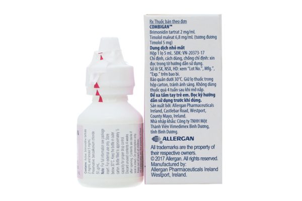 Dung dịch nhỏ mắt Combigan trị tăng nhãn áp chai 5ml